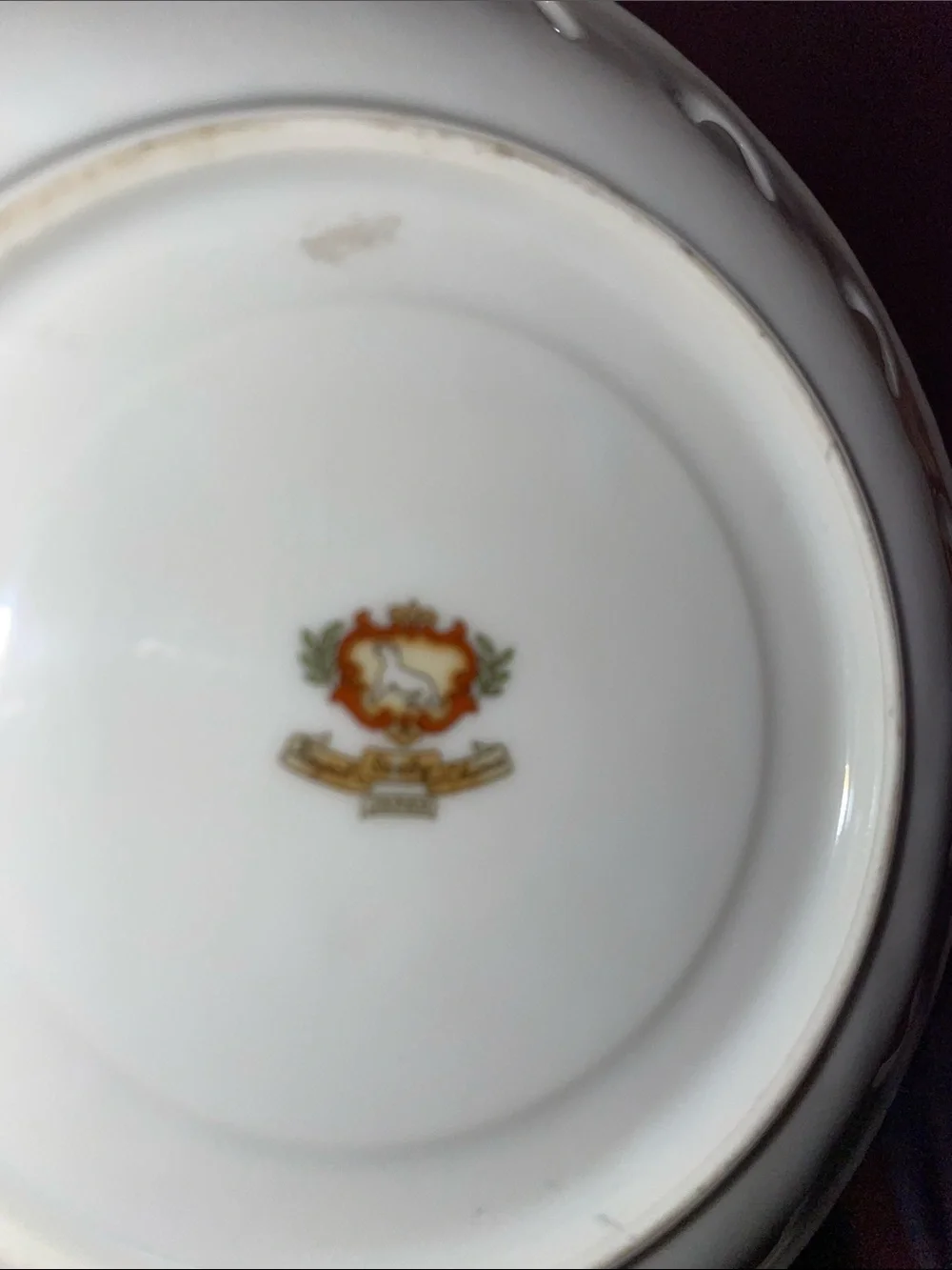 Royal Sealy Iridescent Purple lilacs Floral Decorative Reticulated Plate